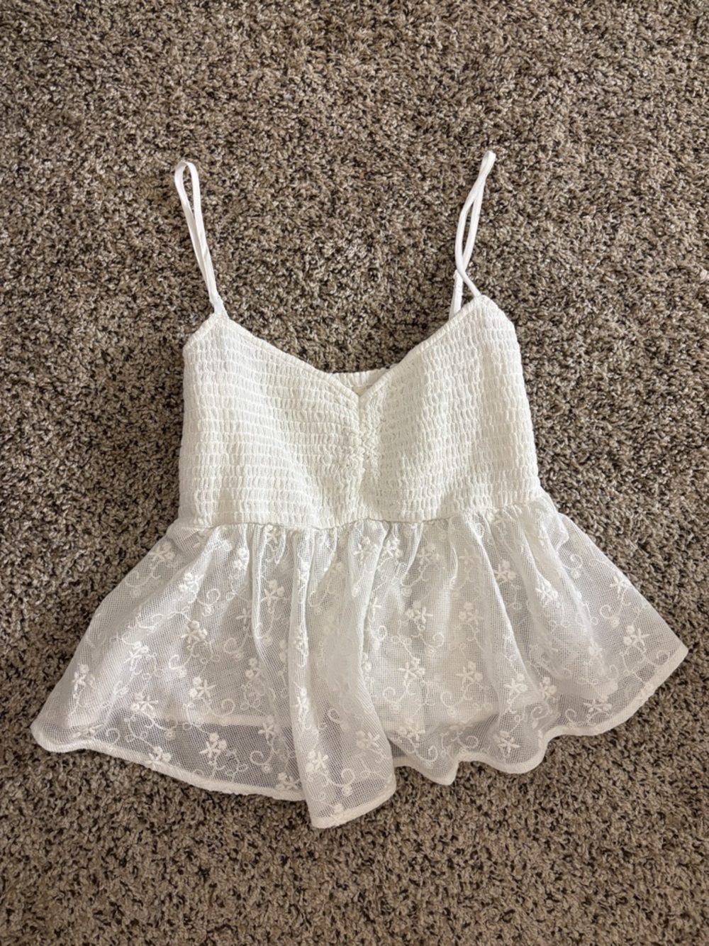 American Eagle White Babydoll Cami
